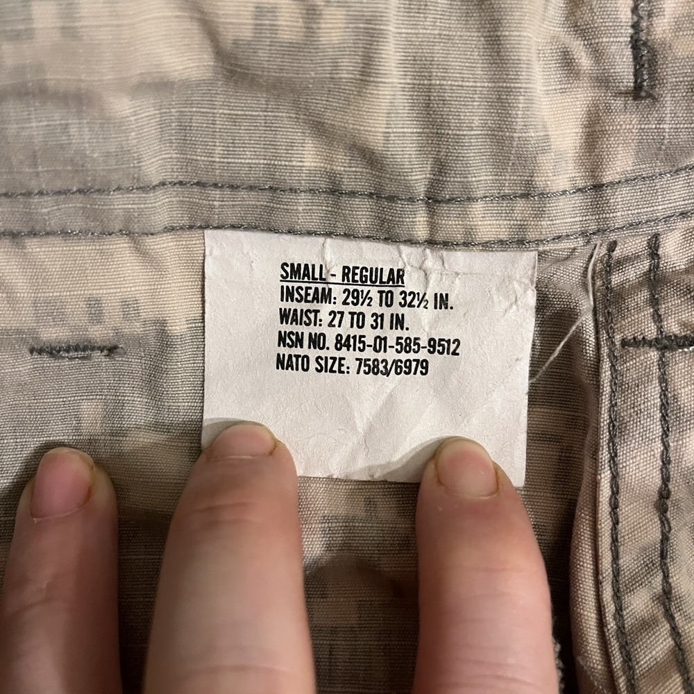 US Military Pants Small Regular Digital Pixel Camo ACU Army Combat Uniform Cargo - Picture 9 of 11